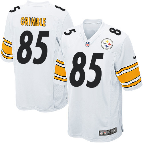 Men's Game Xavier Grimble Nike Jersey White Road - #85 NFL Pittsburgh Steelers